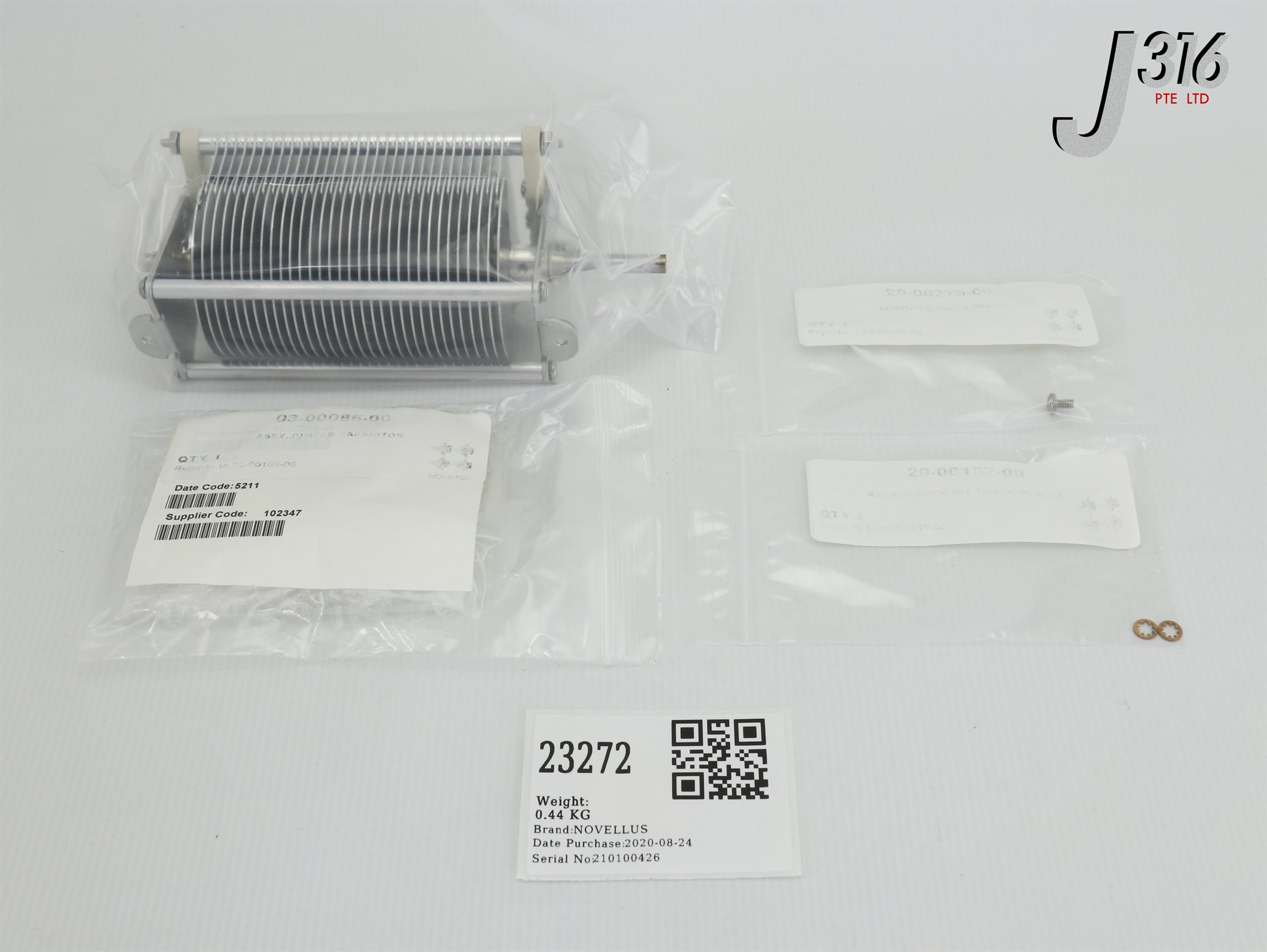 23272 NOVELLUS KIT, CAPAC. W/ JUMPER, 19-00121-00, 03-00086-00